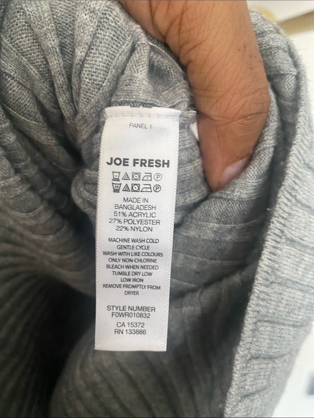 Joe Fresh Ribbed Knit Midi Skirt in Light Gray - Size L - Picture 9 of 9